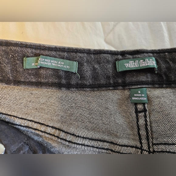 Wild Fable Black Denim Jeans Size 6 - Picture 3 of 6